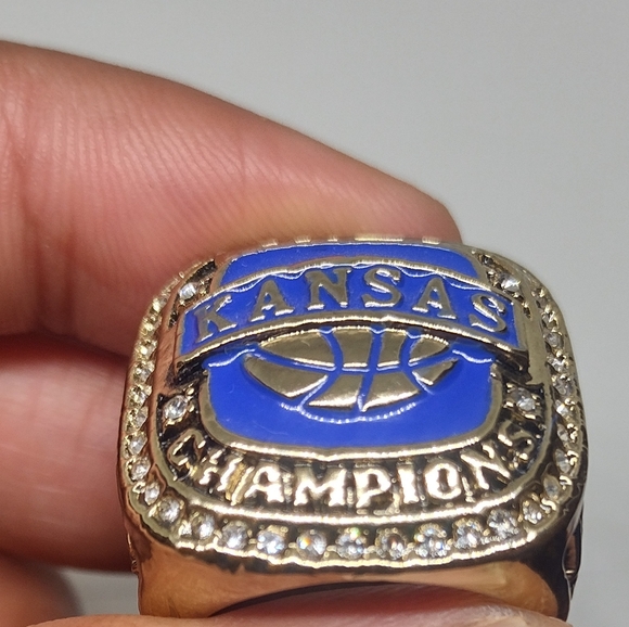 KANSAS JAYHAWKS 2013 BEN MCLEMORE BIG 12 CHAMPIONSHIP MENS SIZE 10.5 RING w/BOX - Picture 9 of 16